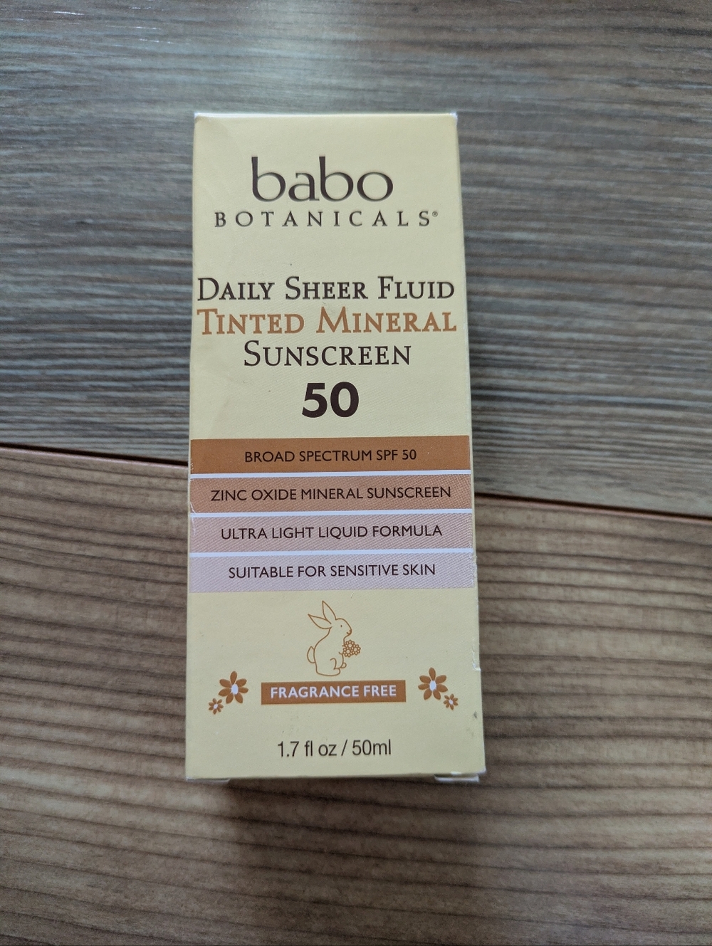Babo Botanicals Daily Sheer Fluid Tinted Mineral Sunscreen SPF 50 1.7 fl oz